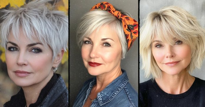 Short Hairstyles for Women Over 50 with Fine Hair