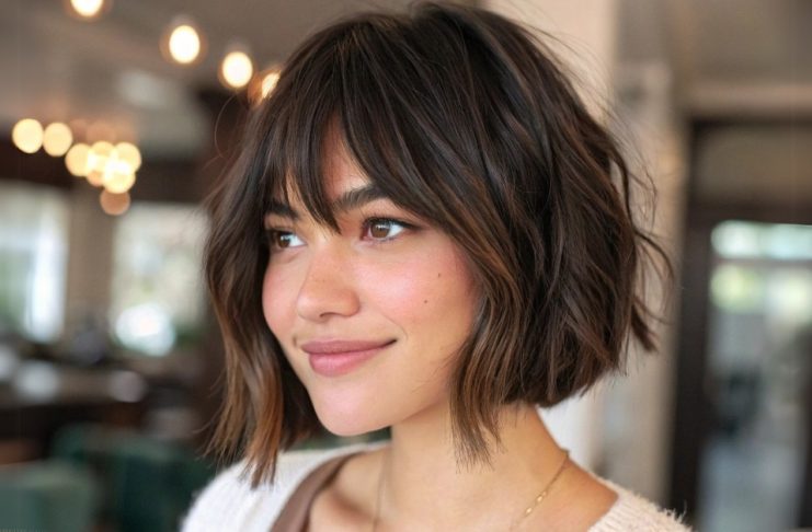 15 Best Short Hairstyles with Bangs for Round Faces
